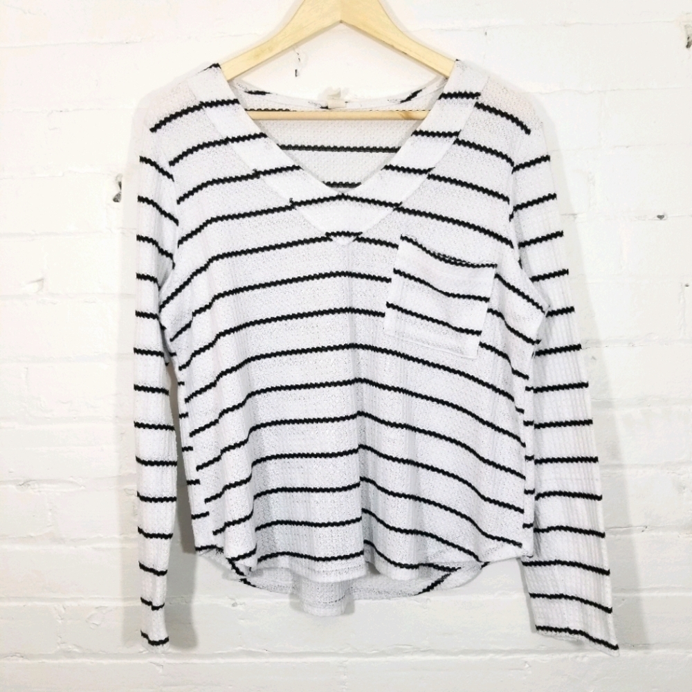 Lazy Sundays - Striped Waffle Knit - Large